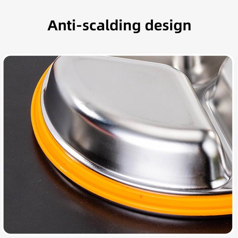 AIMALL 304 Stainless Steel Lunch Box, 59.2 oz Multi-Compartment with