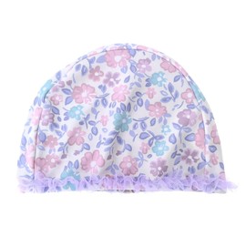 Peabownn Swimming Hat Kids Swim Cap Kids Swim Cap - Swimming Cap Kids Cute Ruffle Ribbon Pool Hat Elementary School Toddler Girls UV Protection Bowknot Swimming Cap Purple