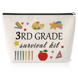 3rd Grade Teacher Gifts Cosmetic Bag 3rd Grade Girls Gifts Teacher Appreciation Gifts for Classroom Toiletry Bag Back to School Gifts for Teachers Retirement Graduation Birthday Presents for 3rd Grade