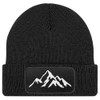 Neverless® Men's Beanie Winter Hat with Patch Mountains Nature Outdoor