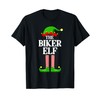 Biker Elf Family Matching Group Funny Christmas T-Shirt