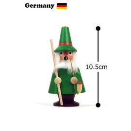 Christian Ulbricht Räuchermann Mini Wichtel grün 10cm Erzgebirge