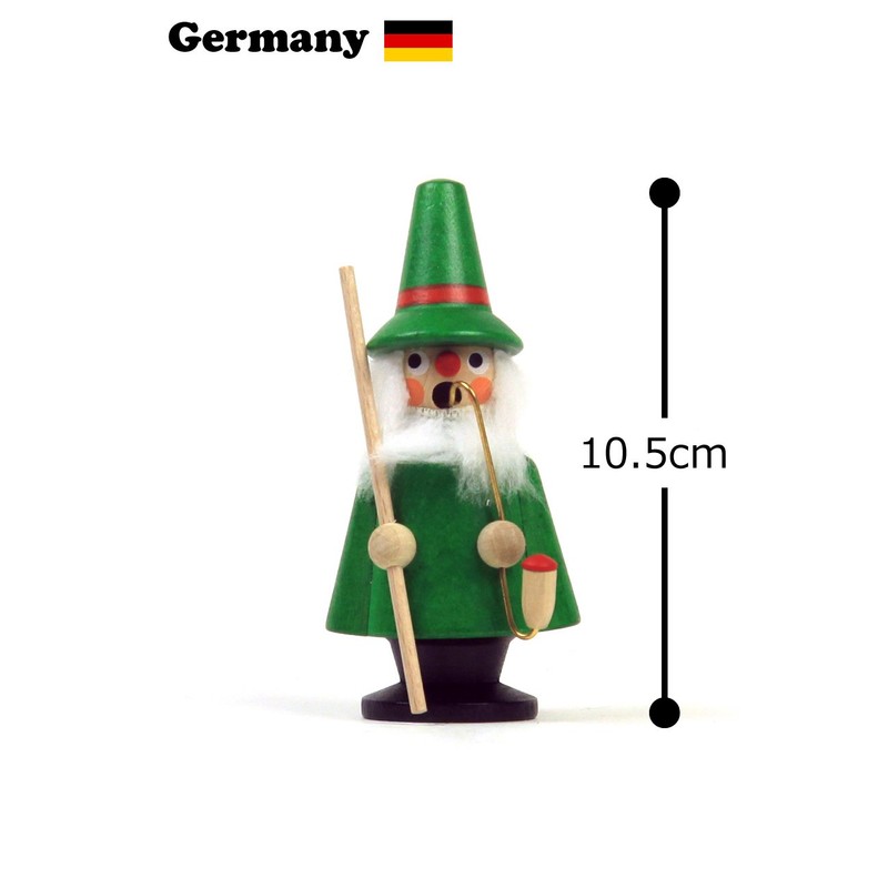 Christian Ulbricht Räuchermann Mini Wichtel grün 10cm Erzgebirge