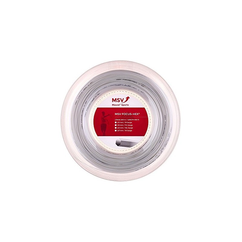 MSV Focus-Hex String Reel - White, 1.1 mm