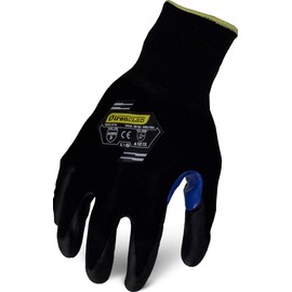 Ironclad Knit Spandex Foam Nitrile Touchscreen Cut Resistant Gloves, Extra Small, Black