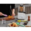 HINMAY Small Appetizer Tongs 7-Inch Silicone Tipped Kitchen Tongs, Set