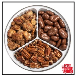 Heaton Pecans Roasted Salted Pecans, Chocolate Covered Pecans, Praline Pecan Tin