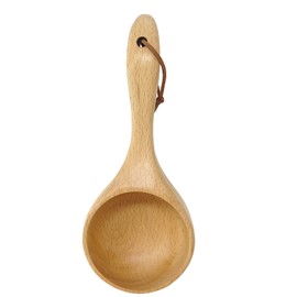 Honbay Large Capacity Wooden Ladle Sauna Water Scoop SPA Spoon Bath Salts Spoon Coffee Scoop