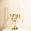 Rotatable Gold Plated Menorah 7 Branch Hanukkah Menorah Candle Holder