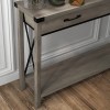Modern Console Table with 2 Drawers, Long Narrow Sofa Table