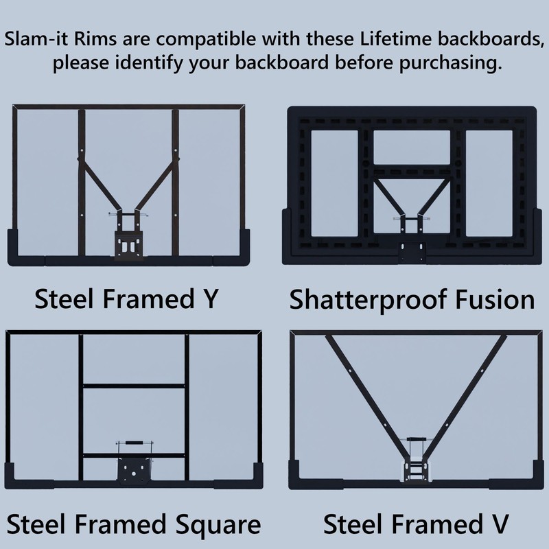 Lifetime Slam-It Basketball Rim, Will Not Fit Other Brands, 18