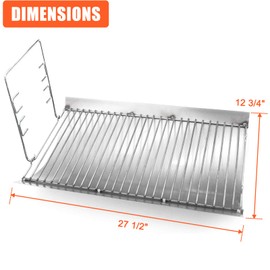 STCNADCR 1 Pack Steel Ash Pan with Wire Grate Grill Replacement Parts for Charcoal Grill 1224, 1324, 2121, 2222, 2727, 2828, 2929, Chargriller 200048,Charbroil 1730205,27 1/2 x 12 3/4 inch,P0350H