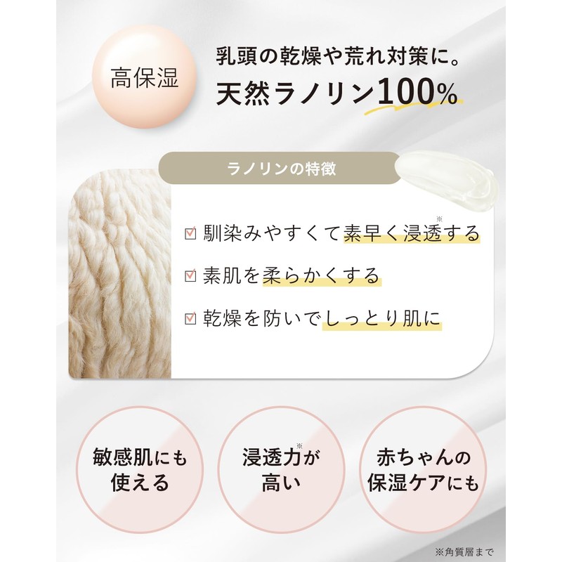 mamamo Nipple Protection Cream, Nipple Care Cream, Lanolin 【Plenty 30g×No