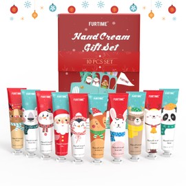 FURTIME 10 Pieces Mini Hand Cream Set, Plant Fragrance, for Dry Cracked Hands, Christmas Gifts, Birthday Gift, Moisturising Cream Gift Set for Women and Men