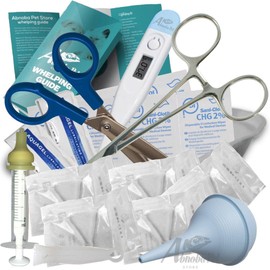 Abnoba Pet Store Alpha Dog Puppy Whelping Kit, Aspirator comes With a Milk Syringe Nurser with nipple, puppy birthing supplies