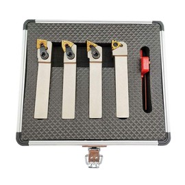 ASZLBYM - Soporte para herramientas de torneado CNC de 5/8 pulgadas con niquelado, juego de puntas de torno CNC de alta resistencia con insertos de torneado de carburo recubierto de estaño, WNMG431