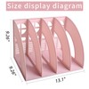 SAYEEC Magazine File Holder Folder Storage Desktop 4 Compartment Standing