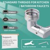 CECEFIN 1080°Rotating Faucet Extender Double Extension - Swivel Long Arm