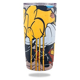 MightySkins Skin Compatible with Ozark Trail 20 oz Tumbler (2016) - Sad Face | Protective, Durable, and Unique Vinyl Decal wrap Cover | Easy to Apply, Remove, and Change Styles | Made in The USA