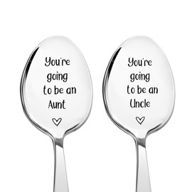 New Aunt and Uncle Gifts First Time 2025 Pregnancy Announcement Gifts for Aunt and Uncle Spoon Set You are Going to Be an Auntie and Uncle Spoons Gifts for First Time Uncle Aunt to Be Gifts