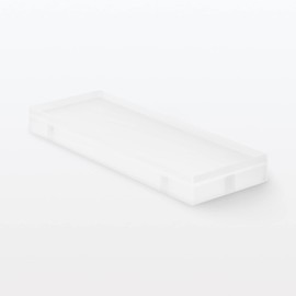 MUJI 02553081 Polypropylene File Box Standard Caster Attachment Lid, Clear, For Width 4.3 inches (10 cm), Width 4.3 x Depth 13.0 x Height 1.4 inches (110 x 330 x 35 mm)