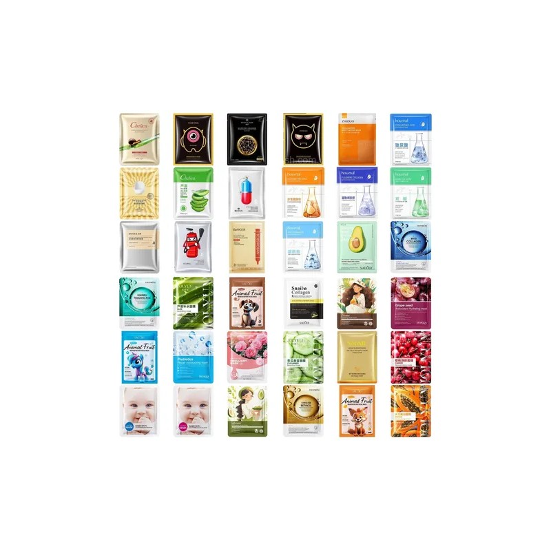 Pack De 200 Piezas Mascarillas Faciales Surtidos Coreanas