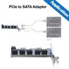 10Gtek 12 Port PCIe SATA Card, SATA3.0 Expansion Card, X1,