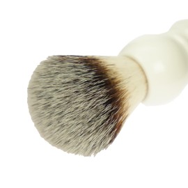 Shaving Brush Synthetic Bristles Acrylic Handle White Height 9.5 cm