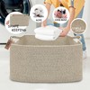 COMFY-HOMI Large Rectangular Blanket Basket, Woven Cotton Rope Baskets for