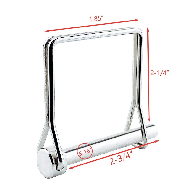 2 Pack Full 316 SS Square Pto Pin, Safety Coupler