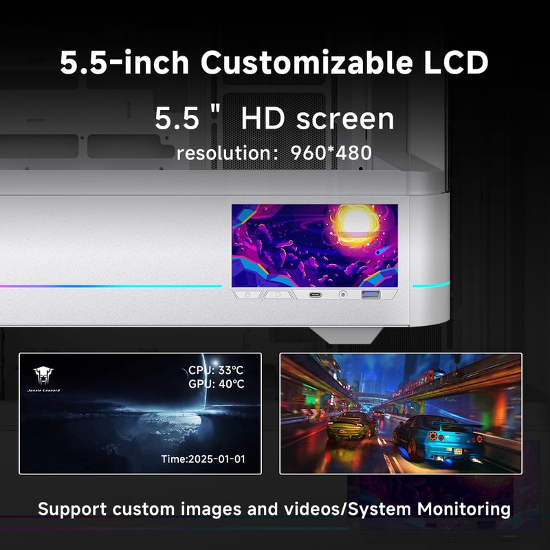 Jungle Leopard AC-02 Digital ATX PC Gaming Computer Case|5.5 Inch