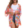 RELLECIGA Women's Lightweight Kimono Cardigan Beach Cover Up Casual Blouse
