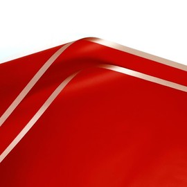 20 Sheets Fresh Flowers Wrapping Paper,Waterproof Floral Bouquet Wrapping Paper for DIY Crafts,Florist Supplies Packaging Paper for Valentine's Day,Mother's Day Gifts Packaging,23x23In (Gold Edge Red)