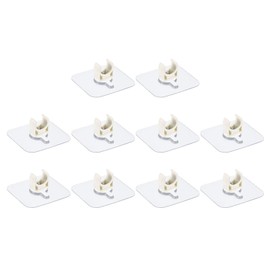 QUARKZMAN Pack of 10 PVC Water Pipe Clamp Brackets Fits 16 mm (5/8 Inch) AD Pipe Hose Hanger Support U-Shaped Pipe Pipe Clips