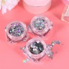Healeved 4pcs Cartoon Nail Art Sequins Butterfly Five-pointed Star Decorative