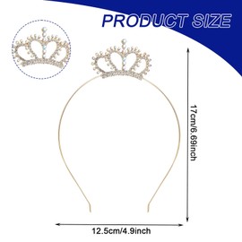 AWAVM Princess Crystal Tiara Crown, Rhinestone Crown for Women Girls, Tiara Headband for Children Wedding Birthday Carnival Party Festival Tiaras Coronation Headbands
