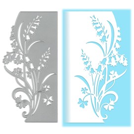 Flower Leaf Metal Die Cuts, Lily of The Valley Lace Bells Edge Cutting Dies Cut Stencils for DIY Scrapbooking Arts Crafts Album Decorative Embossing Paper Dies Card Making
