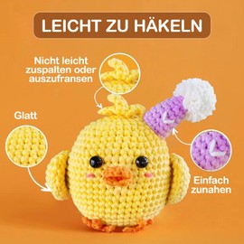 Maxee Crochet Yarn for Beginners, 200 g (50 g x 4 Colour), No Split Yarn, Thick Yarn Cotton for Crocheting, Crochet Amigurumi Wool, Chunky Cotton Yarn, Simple Knitting Yarn for Crochet, Knitting