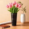 Merkaunis Galvanized Metal Vases 8 Pcs 9 Inch Black Farmhouse