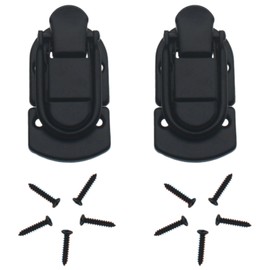 LBTODH 2 PCS Retro Toggle Latch Black Antique Flat Hasp Metal Duck Billed Hasp Lock for Wooden Box and Cabinet Decorative