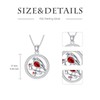 BETHZA Robin Bird Necklace for Women 925 Sterling Silver Natural