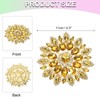 PATIKIL 4.3 Inch Rhinestone Patches, Flower Shape Applique Patches Rhinestone