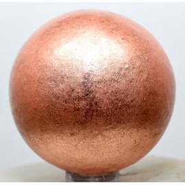 HQRP-Crystal 48mm Native Michigan Copper Carved into Solid Sphere from Natural Mineral Polished Collectible Decor Metal Sparkling Specimen Ball (1PC)