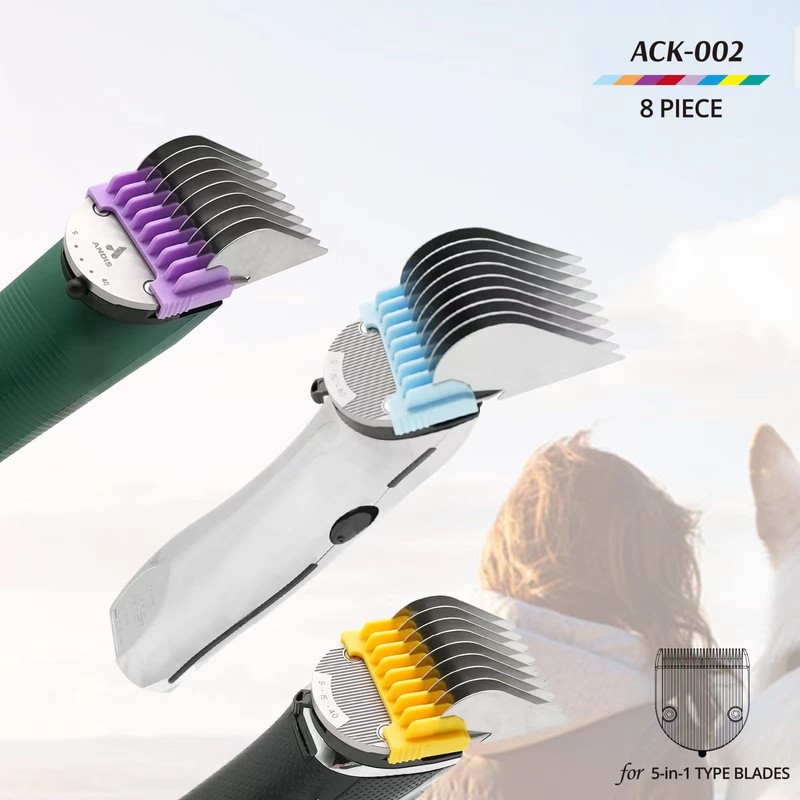 Animal Stainless Steel Clip Attachment Guide Comb Set for 5-in-1