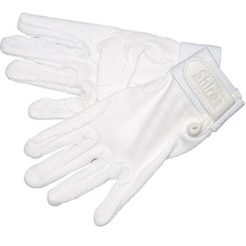 Shires Kinderhandschuhe, Baumwolle (körnige Struktur) 6 Jahre weiß