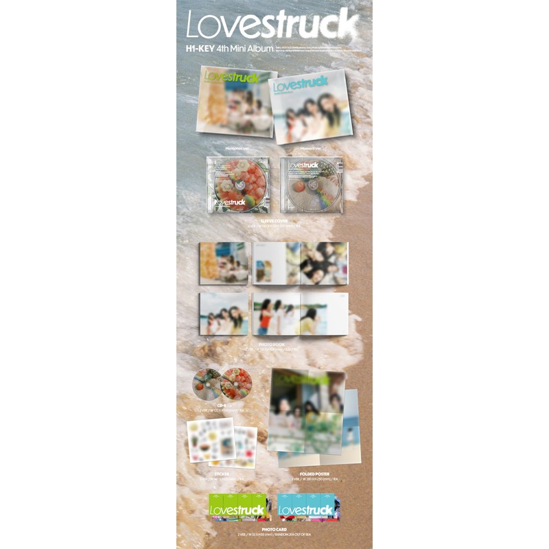 H1-KEY Lovestruck 4th Mini Album with Tracking Sealed (Set(Memories+Moment))