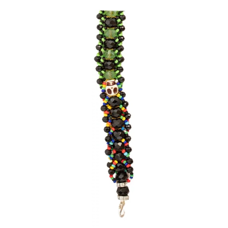 Ilde (pulsera) Tapete Zarabanda (ogun/verde/negro/multi)