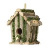 Handmade Square Log Hut - Bird Nesting Box