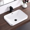 KARAMAG Bathroom Vessel Sink 20.6'' x 14.7'' Semi Recessed Bathroom