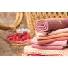 Knitted wipes in a set of 3 dusty coral combination